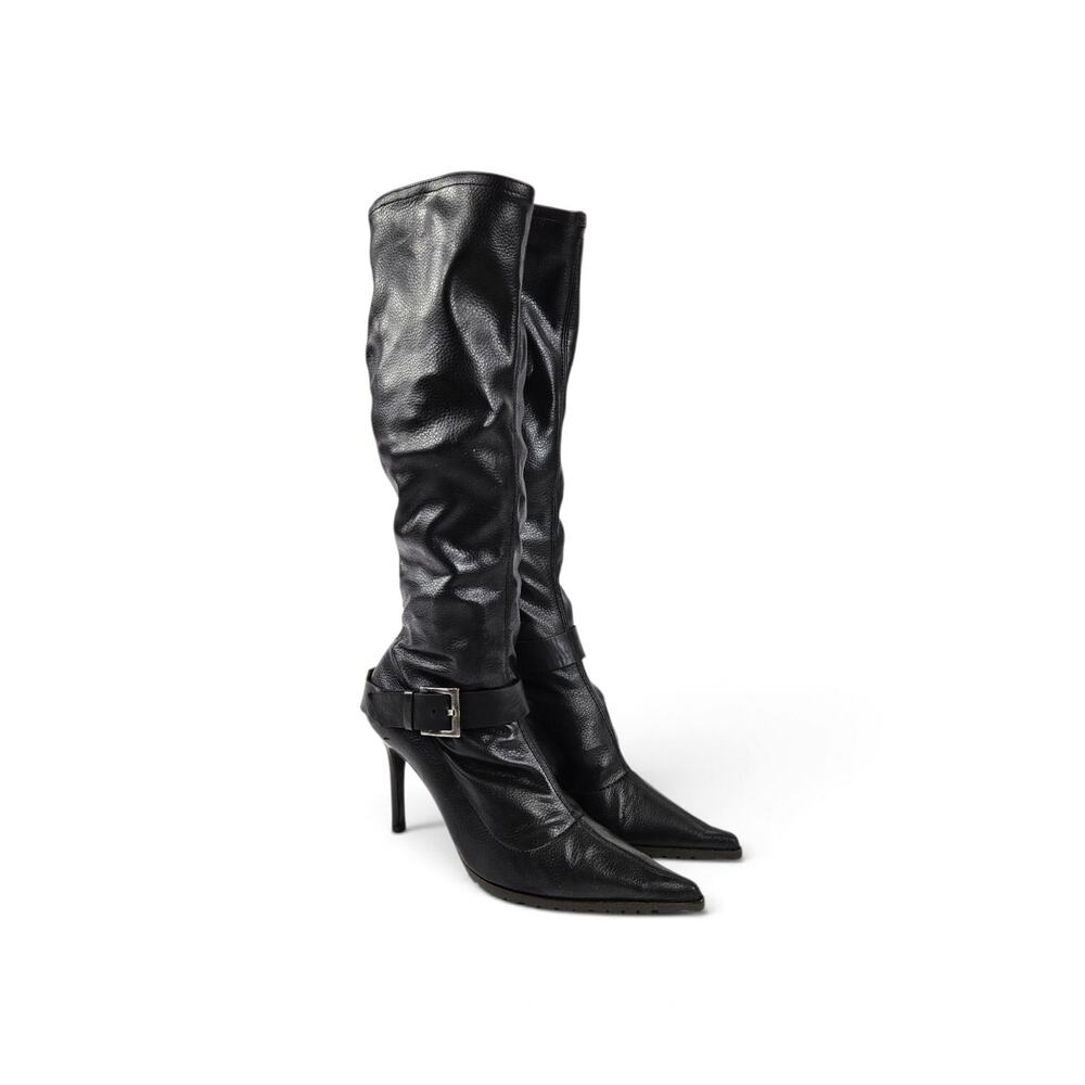 Y2k Giuseppe Zanotti Sock Boots Leather Black - Size 40 (9.5)